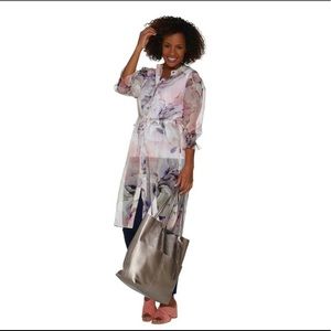 Vince Camuto Side Tie Diffused Bloom Tunic